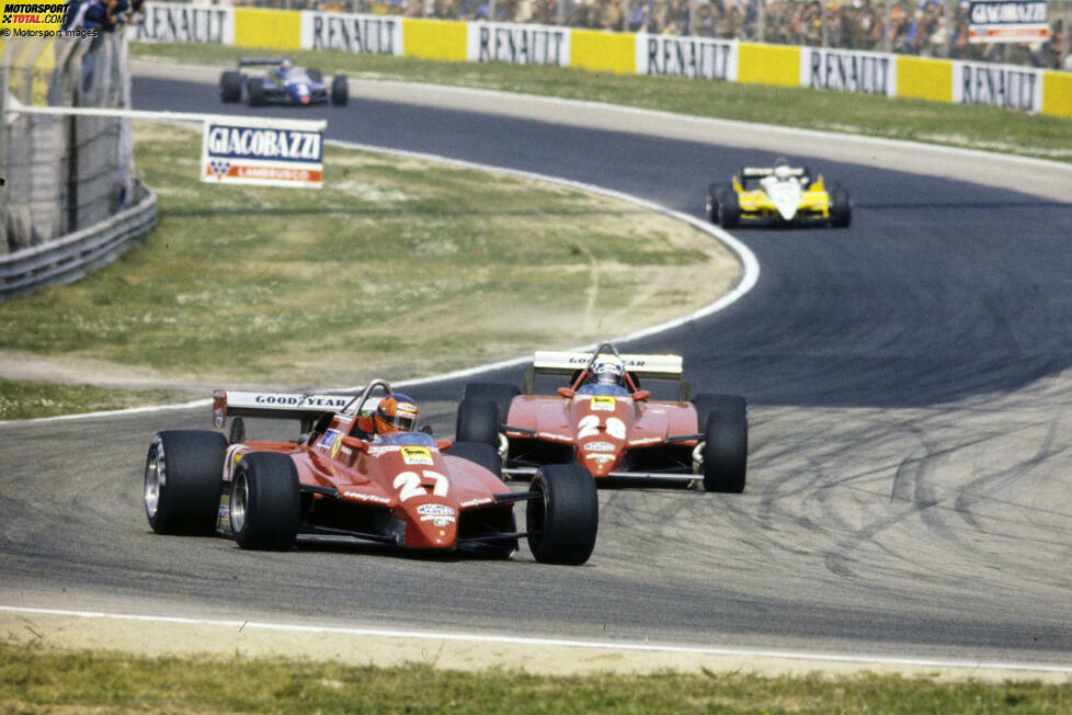 Weil einige Teams das Rennen in Imola boykottieren und die restliche Konkurrenz ausfällt, hat Ferrari leichtes Spiel. Beide Fahrer sollen die Autos schonen und den Doppelsieg sicherstellen. Doch ganz zum Schluss zieht Pironi noch an Villeneuve vorbei und gewinnt, was ...