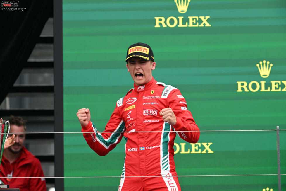 Die Speerspitze bei Ferrari bildet nach dem Aufstieg von Oliver Bearman der Schwede Dino Beganovic, der 2024 zwei Siege in der Formel 3 holte, aber nie so recht im Titelkampf war. Trotzdem stieg er in die Formel 2 auf, wo er für das Team Hitech an den Start gehen wird. In der Formel 3 starten zudem Rafael Camara und Tuukka Taponen.