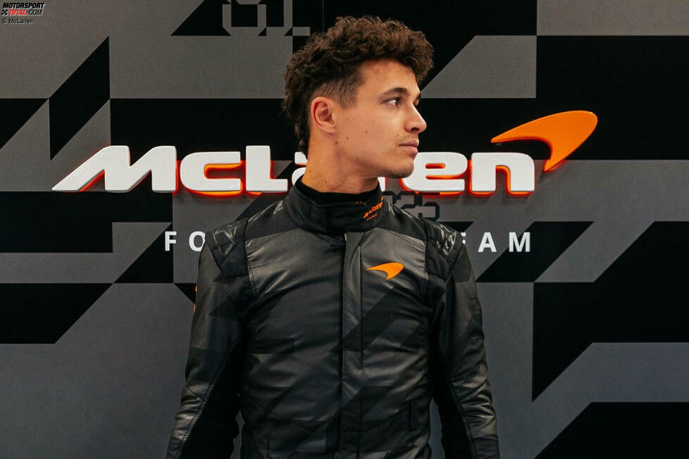 Passend zum Auto ist auch Lando Norris noch im 