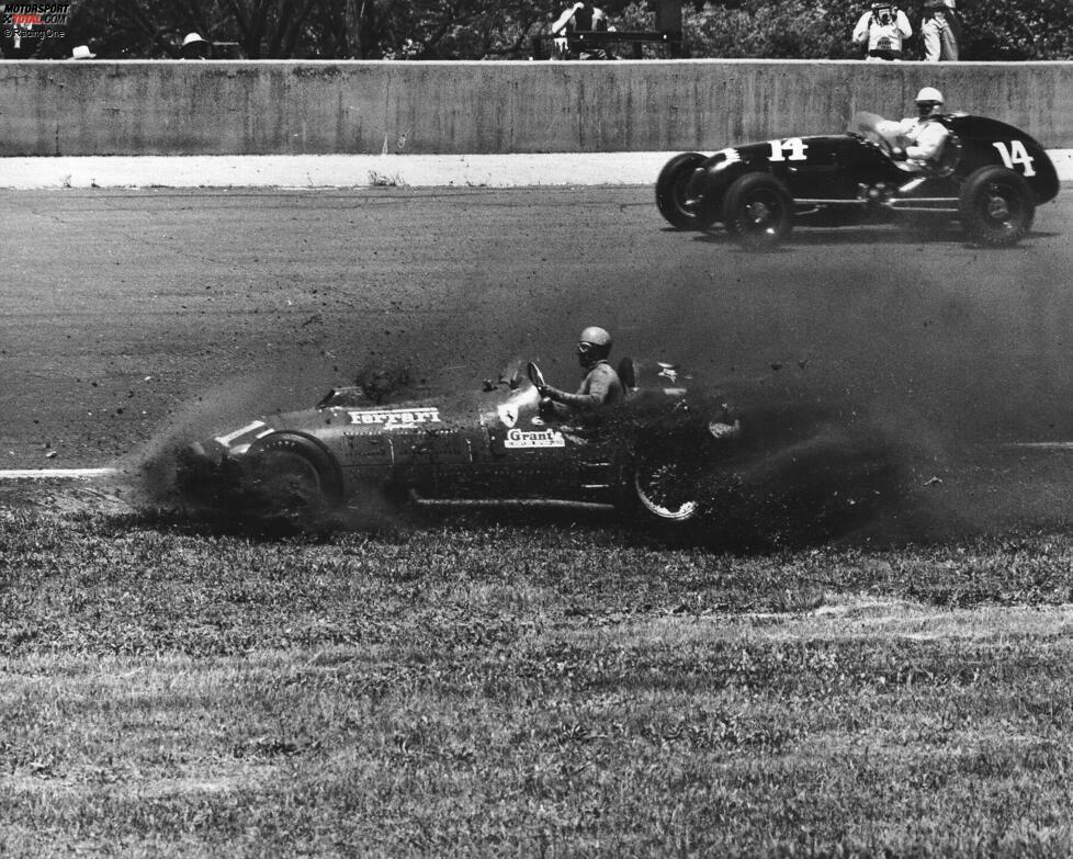 #8 Alberto Ascari (1952) - Ähnlich ist es bei Ascari, bei dem das Indy500 aber für uns reinzählt, weil er dort startet und ausscheidet. Dafür lässt er den regulären Saisonauftakt in der Schweiz sausen und hat nach zwei von acht Rennen null Punkte. Danach wird es aber besser: Ascari gewinnt alle ausstehenden Saisonrennen und wird Meister.