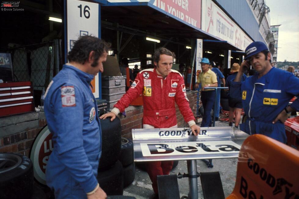 #7 Niki Lauda (1975) - Weit weg von Siegen ist Niki Laudas Ferrari zu Saisonbeginn 1975. Er holt Platz sechs in Argentinien und zwei fünfte Plätze in Brasilien und Südafrika. Im vierten Rennen scheidet er sogar aus, bevor er anschließend jedoch eine Siegesserie hinlegt und vier der fünf folgenden Rennen gewinnt.