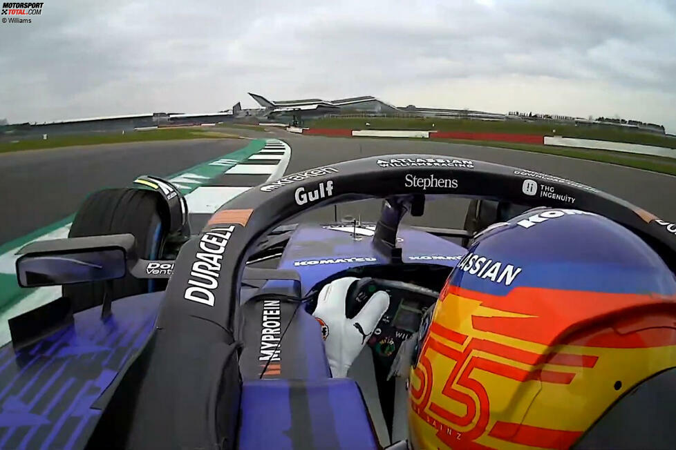 ... war es zwar die Jungfernfahrt im neuen Williams, nicht aber die erste Ausfahrt überhaupt für Williams, denn ...