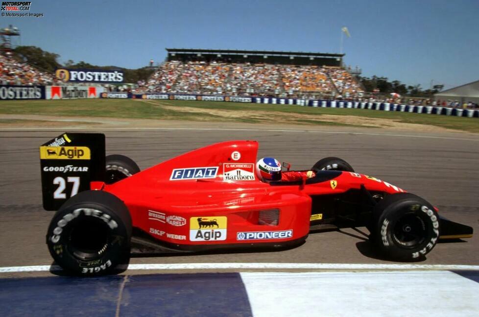 Gianni Morbidelli (P6, Australien 1991): Der Italiener profitiert ebenfalls von einem Rauswurf. Ende 1991 trennt sich Ferrari vor dem Saisonfinale von Alain Prost. Morbidelli beendet seinen einzigen Grand Prix für die Scuderia auf dem sechsten Platz und holt damit beim Abbruchrennen über nur 14 Runden immerhin einen halben Punkt.