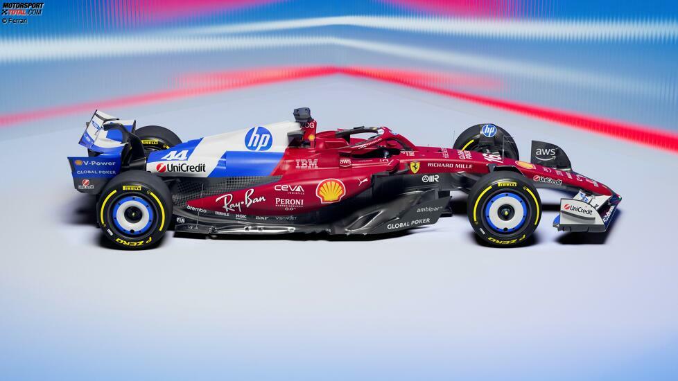 Ferrari setzt beim Miami-GP 2025 auf blaue Akzente, ...
