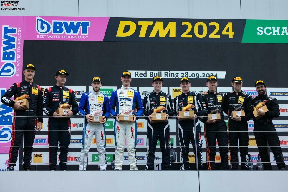 Fünf der Erfolge fuhren die Meister von Landgraf Motorsport ein, vier Triumphe steuerten die Team-Meister vom Haupt Racing Team bei, die zudem im Samstagsrennen auf dem Red Bull Ring den 40. Sieg für Mercedes-AMG-verbuchten.