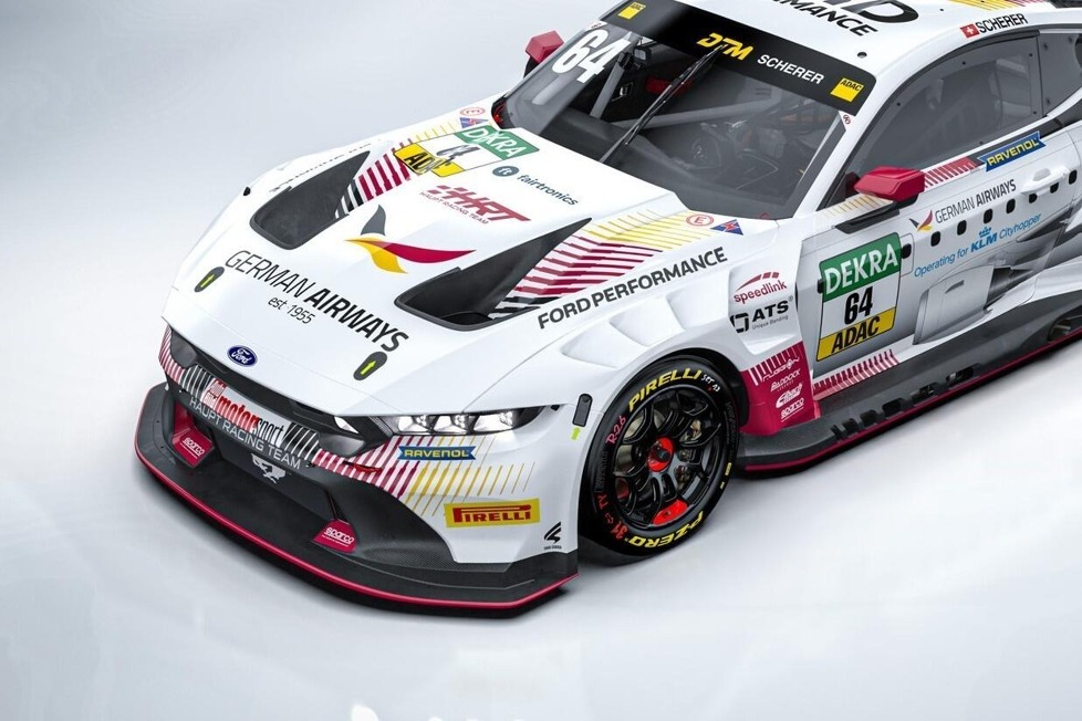 Das HRT-Team hat für Fabio Scherers DTM-Ford ein neues Design präsentiert, das ab dem Lausitzring-Wochenende zum Einsatz kommt: Wie der Mustang jetzt aussieht