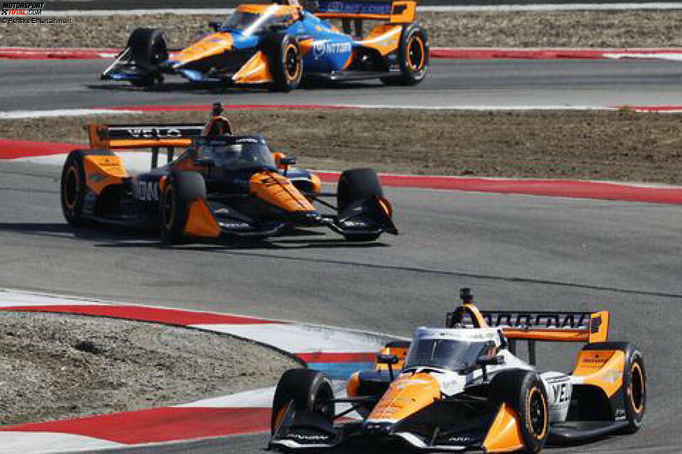 McLaren (Chevrolet): 2024 angetreten mit Patricio O'Ward (#5), mehreren Fahrern (#6), Alexander Rossi (#7) sowie beim Indy 500 mit Kyle Larson (#17; nicht im Bild)
