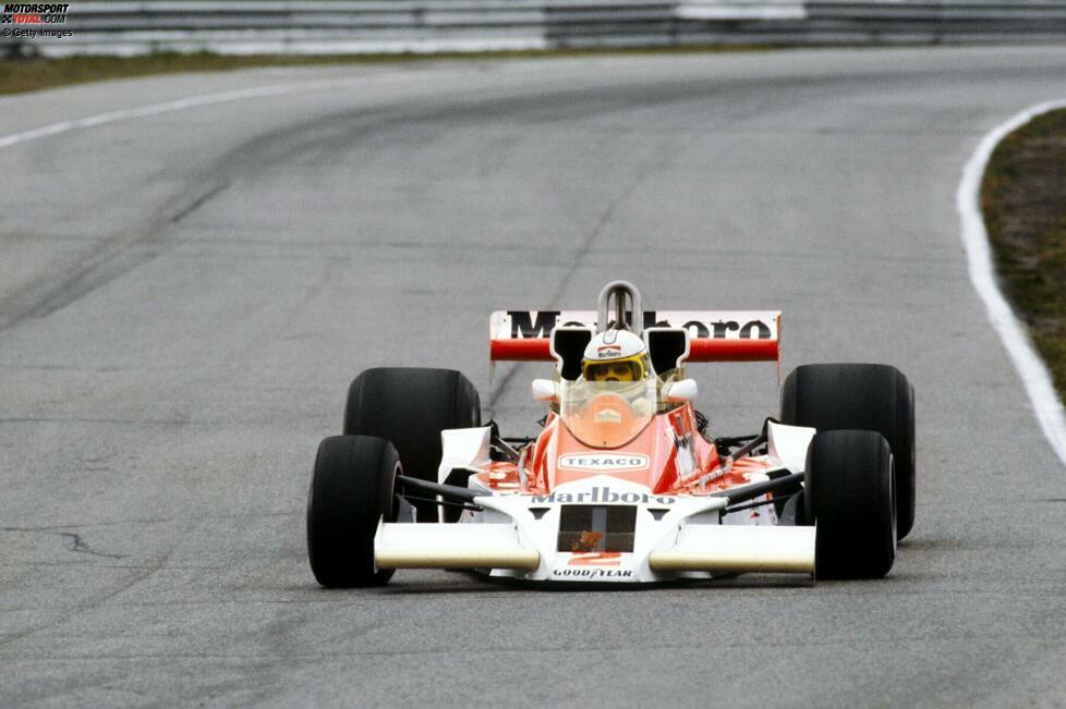 1977 erzielt Mass - ebenfalls für McLaren - beim Kanada-Grand-Prix in Mosport seinen achten Podestplatz in der Formel 1. Es sollte sein letztes Top-3-Ergebnis bleiben.