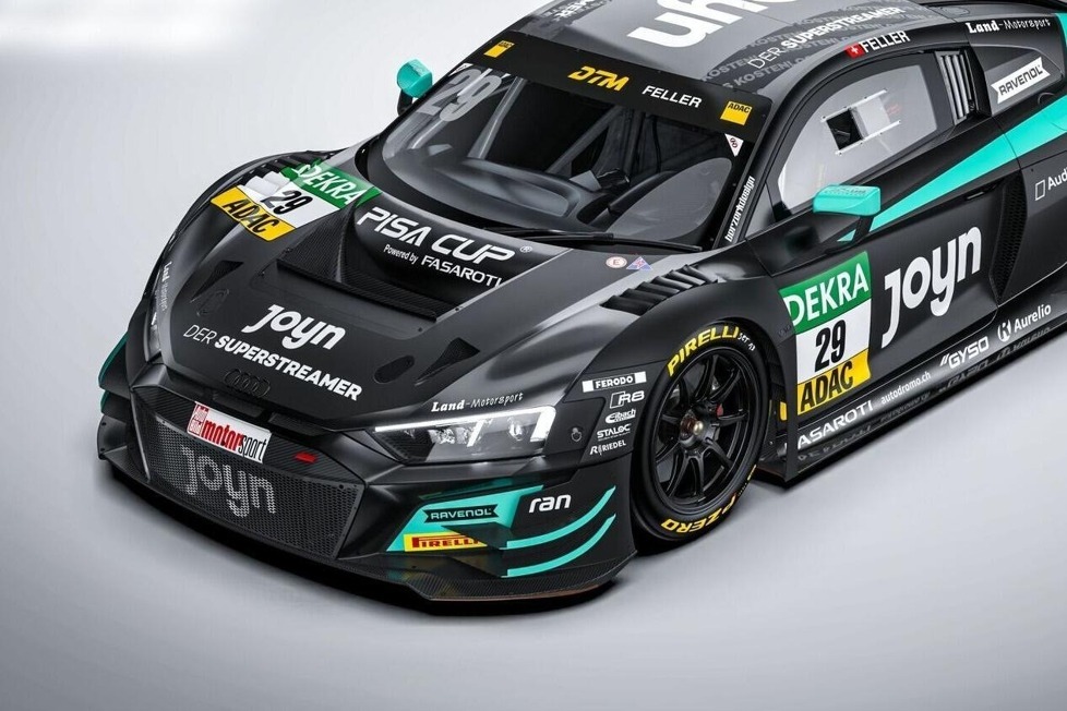 Statt der klassischen Audi-Optik der ersten drei Saisonwochenenden setzt das Land-Team bei Ricardo Feller auf dem Norisring auf eine schwarz-türkise Folierung