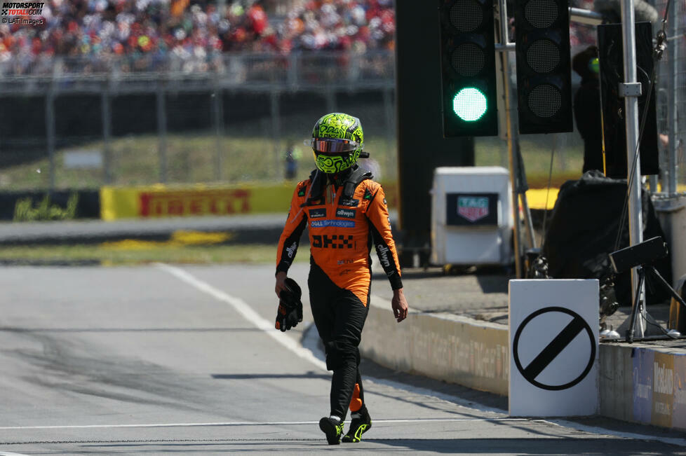 Der Crash mit seinem Teamkollegen Oscar Piastri in Kanada ist bislang der negative Höhepunkt einer Saison, in die Lando Norris eigentlich als WM-Favorit gestartet ist. Doch will der Brite den Titel am Jahresende auch wirklich gewinnen, wird er seine Fehlerquote reduzieren müssen. Wir liefern eine Übersicht über seine bisherigen Pannen.