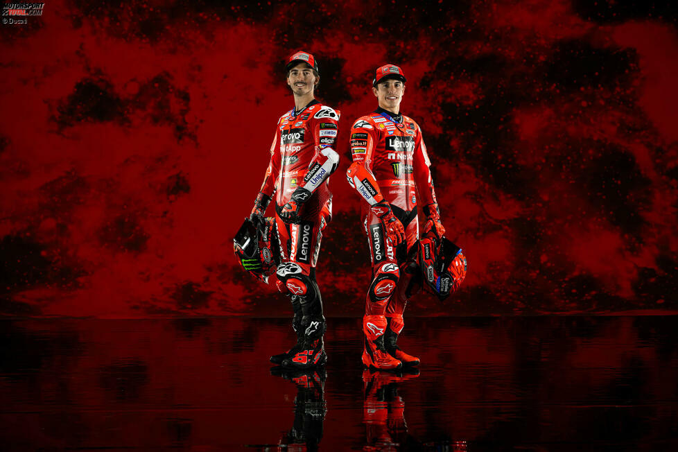 Ducati Lenovo Team: Francesco Bagnaia #63, Marc Marquez #93