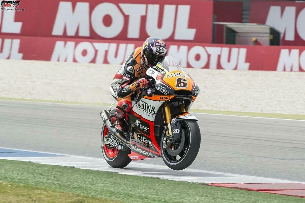 Stefan Bradl kündigt 2015 seinen Vertrag mit Forward-Racing, nachdem Teamchef Giovanni Cuzari verhaftet worden war und die Zukunft des Teams unsicher erschien.