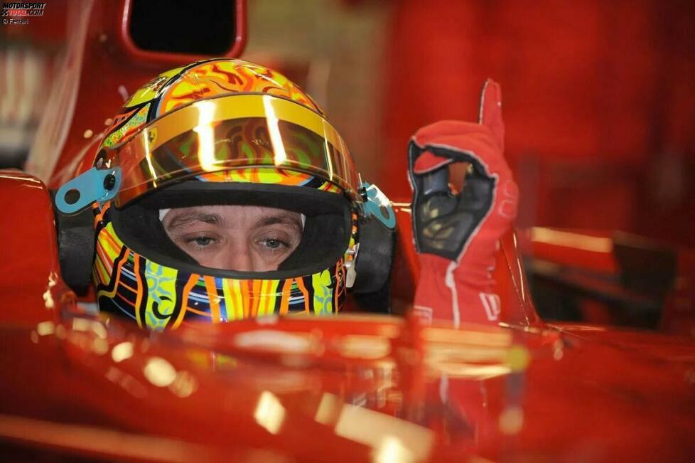 Die Tests erstrecken sich über mehrere Jahre und spiegeln wider, wie ernsthaft sowohl Rossi als auch Ferrari die Möglichkeit eines Wechsels in die Formel 1 in Betracht gezogen haben.