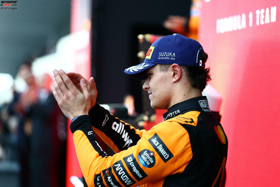 Lando Norris (Redaktion: 2) - Wir sehen es ganz ähnlich wie bei seinem Teamkollegen, mit dem er an diesem Wochenende quasi auf Augenhöhe war. Im Qualifying 0,032 Sekunden schneller, im Rennen fällt es dann schwer, die Pace zu beurteilen, weil das McLaren-Duo eben hinter Verstappen festgesteckt hat.