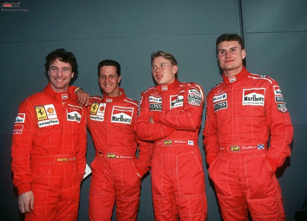 Welcher Pilot, der selbst nie den WM-Titel gewonnen hat, hat es in den vergangenen 30 Jahren geschafft, einen Formel-1-Weltmeister als Teamkollegen in der WM hinter sich zu lassen? Voraussetzung, um in unsere Liste zu kommen: Der entsprechende Champion muss in der jeweiligen Saison mindestens zehn Rennen für das Team absolviert haben.