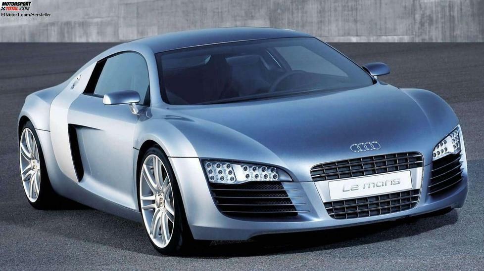 Audi Le Mans quattro Concept. Vorstellung: IAA 2003 in Frankfurt. Könnten Sie einen Audi Le Mans quattro von einem Audi R8 unterscheiden? Vielleicht, indem Sie sich die Scheinwerfer anschauen. Die Studie stellte praktisch alle Innovationen vor, die auch das endgültige Modell bekam: ...