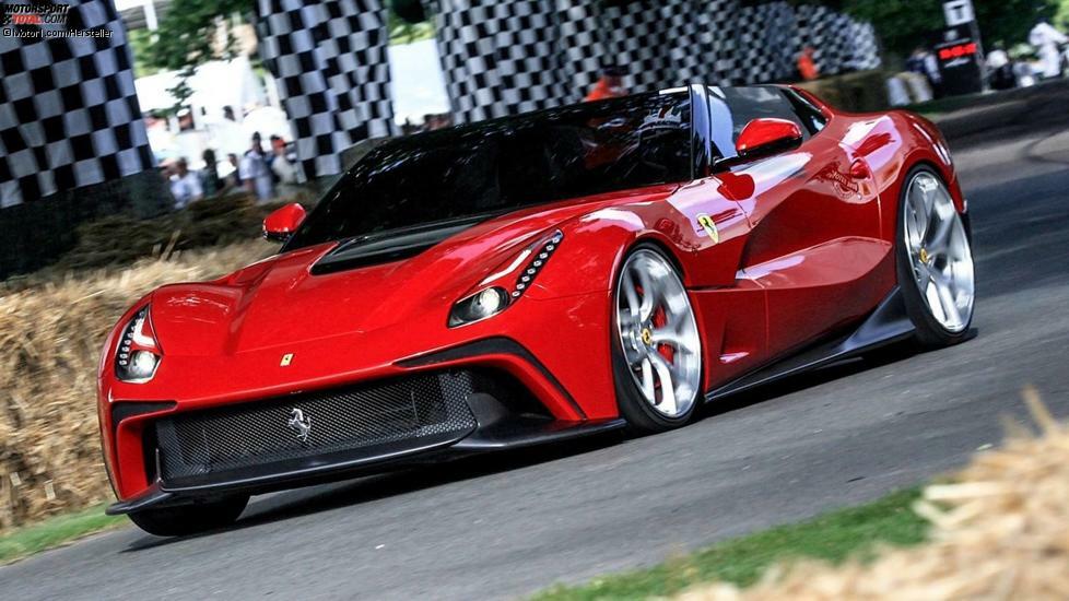 Ferrari F12 TRS (2014): Man mag schon drei verschiedene gesehen haben, aber eigentlich gibt es nur zwei Ferrari F12 TRS. Einer ist rot, der andere ist silbern verchromt. Eine schwarze Variante wurde mehrmals gesichtet, dabei soll es sich aber um das Modell handeln, das jetzt die Chromlackierung trägt.