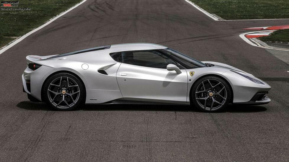 Ferrari 458 MM Speciale (2016): Auf den ersten Blick sieht man, dass der Ferrari 458 MM Speciale auf dem Ferrari 458 Speciale basiert. Bei dem Namen wäre es ja auch komisch, wenn es nicht so wäre.Die Karosserie ist inspiriert vom mythischen 288 GTO.