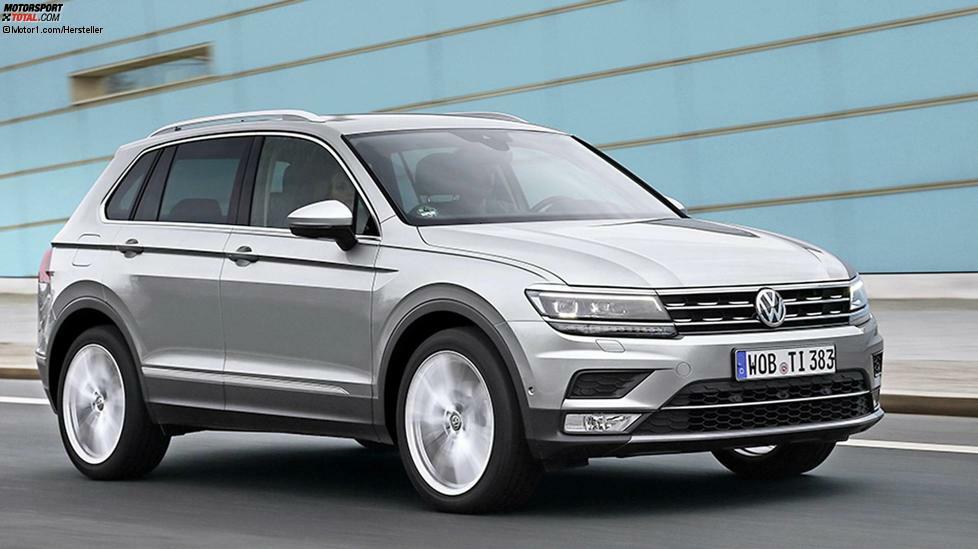 Der Tiguan misst 4,49 Meter in der Länge. Zu seinen Besonderheiten gehören das optional erhältliche Instrumentendisplay (Active Info Display), die längs verschiebbare Rückbank und das große Kofferraumvolumen (615 bis 1.655 Liter). Als Motoren sind verfügbar: der 1.4 TSI mit 125 oder 150 PS, der 2.0 TSI mit 180 oder 220 PS sowie der 2.0 TDI mit 115, 150, 190 oder 240 PS. Allradantrieb gibts (teils serienmäßig) für die Benziner ab 180 PS und für die Selbstzünder ab 150 PS. Die Preise beginnen bei 26.975 Euro (1.4 TSI mit 125 PS und Handschaltung, ohne Partikelfilter). Hier finden Sie einen Test des VW Tiguan.