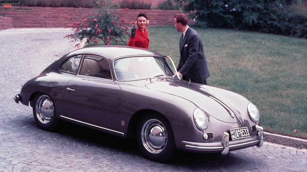 Der 356 war der Vorläufer des 911. Zugleich war der rundliche Sportwagen das erste Serienmodell von Porsche überhaupt. Als Geburtstag des Modells gilt der 7. Juli 1948. Gebaut wurde der 356 bis 1965. Die ersten Modelle hatten noch viele Teile vom VW Käfer, auch das Design wies Ähnlichkeiten auf. Verständlich, denn das Design stammte von Erwin Kommenda, der auch den Käfer gestaltet hatte. Auch das Antriebskonzept war gleich: Der 356 hatte einen Vierzylinder-Heckmotor und Hinterradantrieb. Die ersten Autos entstanden noch in Handarbeit, das erste Serienmodell verließ 1950 das Werk in Stuttgart.