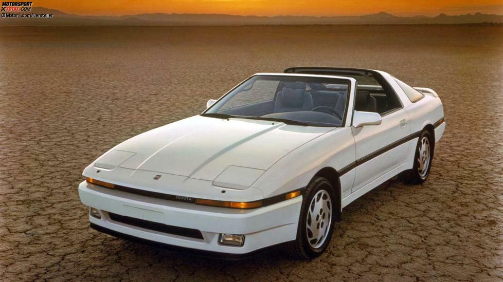 Passend zum Zeitgeschmack bot Toyota die dritte Generation der Supra auch mit herausnehmbaren Dachhäften im Targa-Stil an. Im Bild: Ein Wagen aus dem Modelljahr 1988.