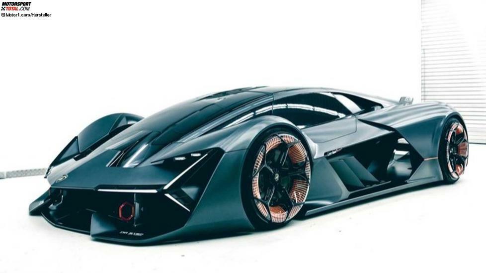 Auch Lamborghini interessiert sich für den Elektroantrieb, wie der Terzo Millennio im Jahr 2017 bewiesen hat. Das Supercar wurde mit Hilfe des Massachusetts Institute of Technology (MIT) konzipiert. Das Auo ist nur eine Studie, doch sie soll einen Hinweis auf künftige Elektromodelle geben. Die vier Motoren (einer in jedem Rad) werden nicht von einer Batterie, sondern von Superkondensatoren mit Strom versorgt. Diese bestehen aus Nano-Carbon-Röhren, die Selbstheilungsfähigkeiten besitzen: Wenn ein Riss entdeckt wird, repariert eine in den Mikrokanälen vorhandene Flüssigkeit den Defekt automatisch.