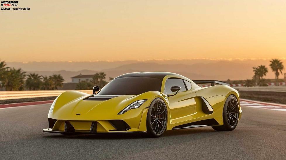 Der Hennessey Venom F5 ersetzt den Venom GT, der bei seiner Einführung eines der schnellsten Autos der Welt war. Der Venom F5 soll fast 500 km/h schnell werden, dank eines 7,6-Liter-V8 mit 1.600 PS und 1.762 Newtonmeter Drehmoment.