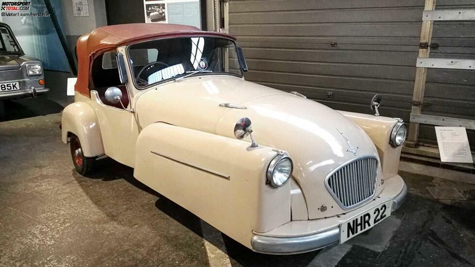 Wir haben bereits den Bond Bug gesehen. Die britische Firma Bond begann 1949 mit der Fertigung dreirädriger Autos. Als Bezeichnung wählt man schlicht 