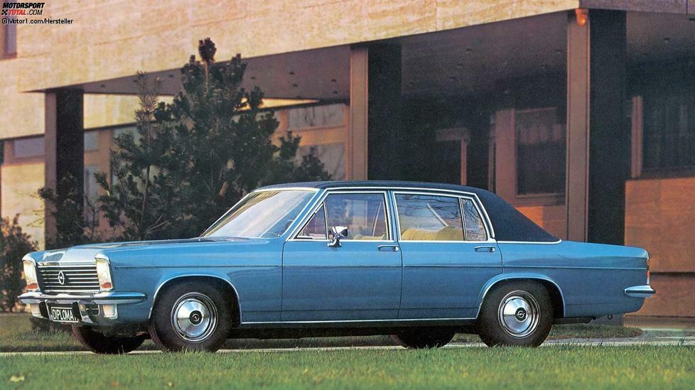 Vor 50 Jahren debütierte der letzte wirklich große Opel: Im  Diplomat B arbeitete ein dicker 5,4-Liter-V8 mit 230 PS Leistung. Parallel gab es die Diplomat-Schwestermodelle Kapitän und Admiral mit Sechszylinder. 1977 kam das Aus für den 