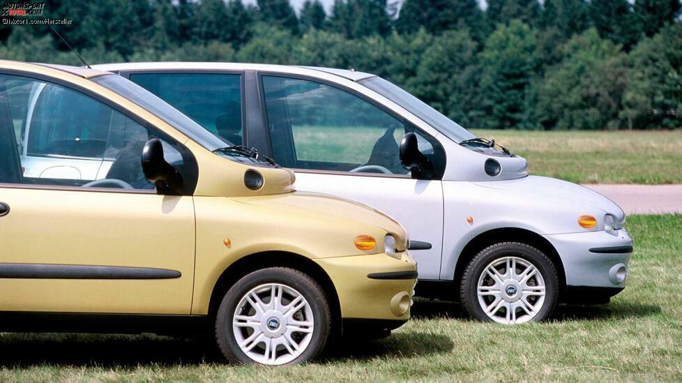 Muss man über den Fiat Multipla (1999 bis 2010) noch viele Worte verlieren? Dank bizarrer Optik wurde das eigentlich clevere Van-Konzept reihenweise zum hässlichsten Auto aller Zeiten gewählt. Der Designer hieß Roberto Giolito und arbeitete im hauseigenen 