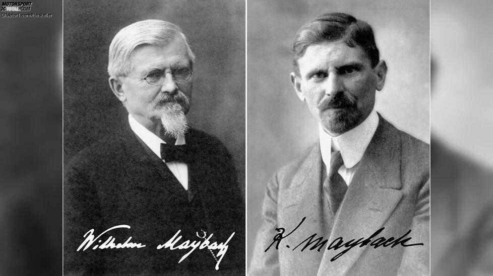 Diese beiden Herren brachten den Namen Maybach zu Mercedes: Wilhelm Maybach (links) war bis 1909 Technischer Direktor bei Daimler und gründete dann seine eigene Firma. Die 