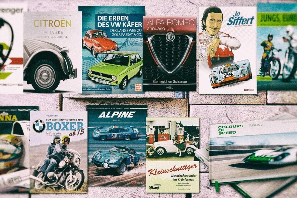 Geschenkideen für Fans von historischen Autos und Motorrädern sowie Motorsport-Geschichte