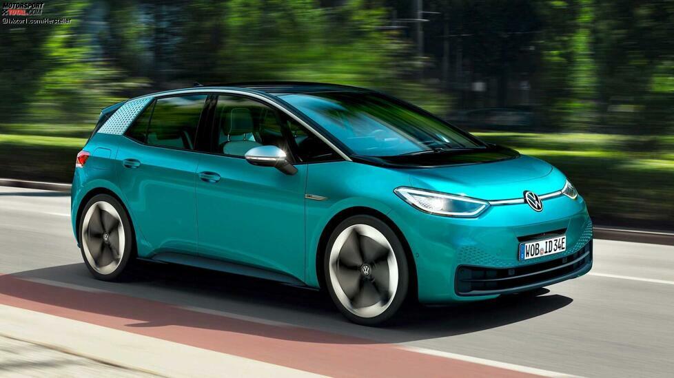 Die wichtigste Neuheit von Volkswagen ist neben dem Golf natürlich der ID.3. Mit diesem Wagen beginnt die neue, rein elektrisch angetriebene ID-Reihe der Marke. Nächstes Jahr werden weitere Modelle vorgestellt, beginnend mit dem ID.4.
Mehr zu ID.3 und ID.4:VW ID.3 enthüllt: Da ist sie, die SerienversionVW ID.4: Elektro-SUV als Prototyp in China präsentiert