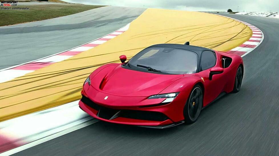 Dieser Ferrari verfügt über den 3,9-Liter-V8, der kürzlich zum besten Motor des Jahres 2018 gewählt wurde. Im Ferrari F8 Tributo, der im März 2019 auf dem Genfer Autosalon vorgestellt wurde, leistete er 720 PS, für den Neuling wurde er auf 780 PS gebracht. Zur Unterstützung gibt es drei Elektromotoren mit insgesamt 220 PS, wodurch die Gesamtleistung des SF90 Stradale auf 1.000 PS steigt. Ist das eine Revolution oder ist es keine?
Mehr zum SF90 und zum F8:Ferrari SF90 Stradale: Der erste Plug-in-Hybrid aus MaranelloFerrari F8 Tributo (2019) ersetzt 488 GTB mit Pista-Power