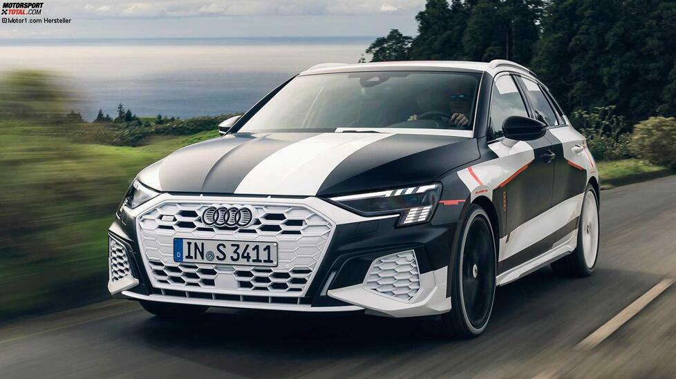 Deutlich stärker als der Golf GTI rollt der neue Audi S3 an den Start. 310 PS sollen ihn zum 