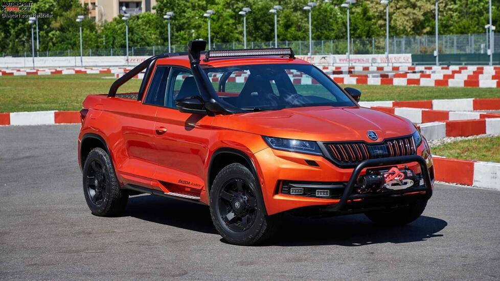 Die Studenten der Skoda-Akademie vergessen nie die Vergangenheit und die Prototypen früherer Jahrgänge. So folgte das 2019 vorgestellte Konzept beispielsweise dem FunStar von 2015.
Der Mountiaq war eine Pick-up-Version des Kodiaq. Die Fertigstellung dauerte acht Monate. 