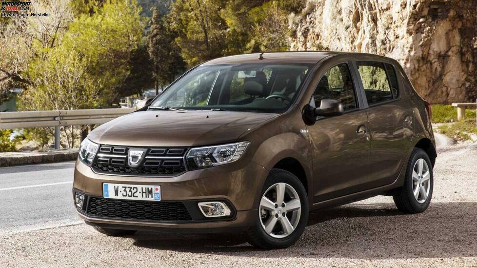 Auch der Dacia Sandero hat eine nicht ganz so flotte Version zu bieten: Die Basisvariante SCe 75 mit (der Name verrät es dem Kenner) einem 75-PS-Saugmotor braucht 15,0 Sekunden für den Standardsprint auf Tempo 100. Die Höchstgeschwindigkeit von 158 km/h ist ebenfalls bemerkenswert.