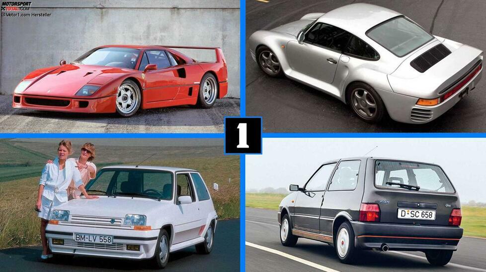 Jeder wird seine eigene Meinung haben, aber jeder, der in den 1980er-Jahren aufgewachsen bin, ist, dass dieses Jahrzehnt wirklich etwas Besonderes und Einzigartiges in der Welt des Automobils war. Als Kinder haben wir Aufkleber und kleine Modelle von Autos gesammelt, die heute zu wahren Mythen geworden sind. Denken Sie nur an Ferrari F40 gegen Porsche 959!
Aus diesem Grund wollen wir mit dieser Liste, bestehend aus 10 Modellen, die die Protagonisten von 5 historischen Duellen innerhalb der Automobilindustrie waren, liebevoll an diese Epoche erinnern. Im Hinterkopf haben natürlich noch viel Modelle wie den Ferrari Testarossa, den Lamborghini Countach, den Peugeot 205 GTi, den Ford Escort XR3i ... aber das würde den Rahmen sprengen!
Wenn Sie nicht länger warten wollen, um die Youngtimer zu entdecken, die diese Auswahl ausmachen, dann fangen Sie jetzt an zu lesen. Viel Spaß!