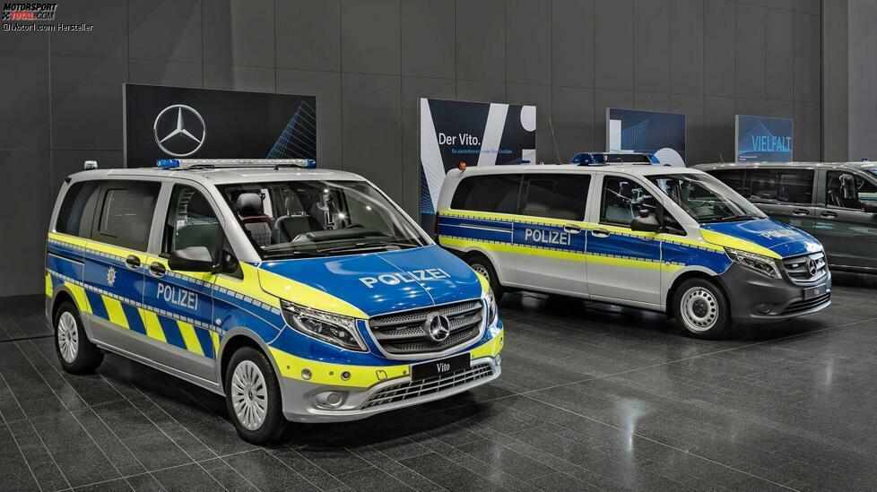 Auf GPEC 2020 stand bei Mercedes vor allem der Vito im Vordergrund und war mit insgesamt acht Exemplaren in unterschiedlichen Ausführungen vertreten. Möglich ist er sowohl als Streifenwagen, als auch als Einsatzfahrzeug für Verkehrspolizei, Hundestaffel und viele andere Bereiche. 
Eine Besonderheit findet sich beim Vito auch in der Bestuhlung: Hier wurde ein spezieller 