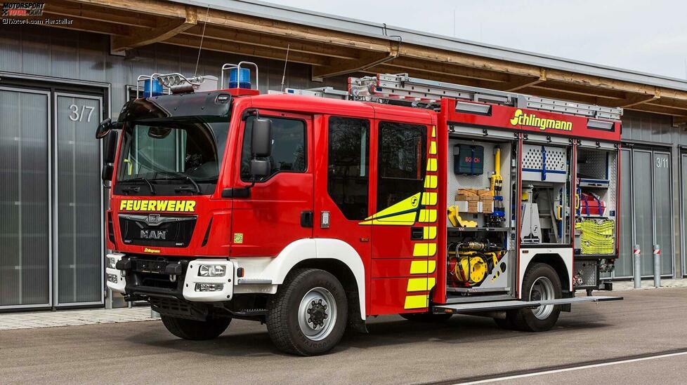 2012 stellte MAN die Fahrgestelle mit Euro 6-Motoren vor. Die Feuerwehrfahrzeug-Hersteller wie hier Schlingmann bauen seit 2014 darauf ihre Aufbauten auf.