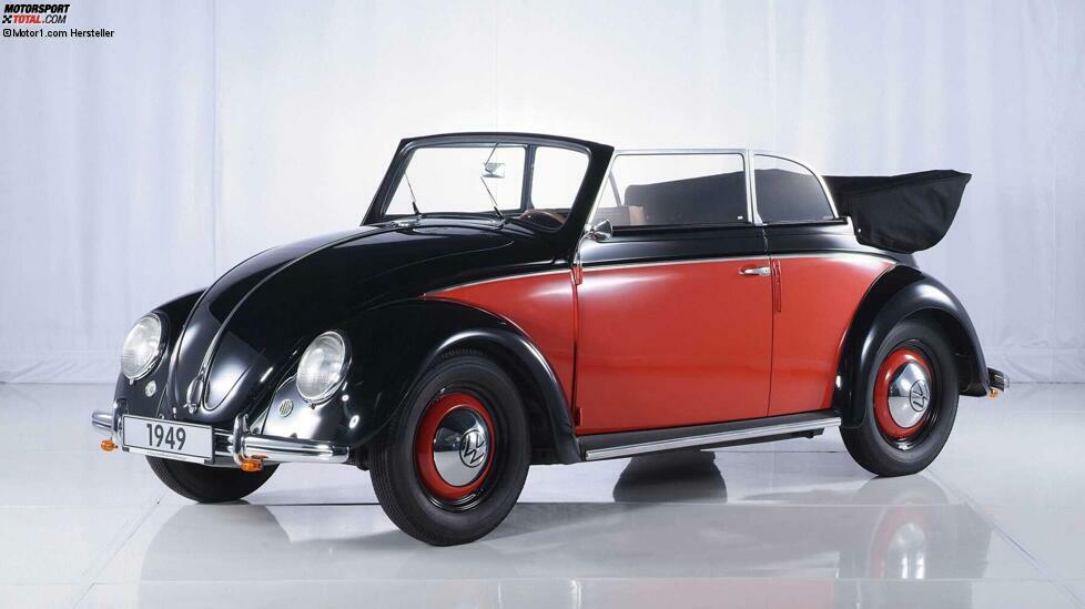 Nach Kriegsende hatte man in Wolfsburg das Cabriolet aber nicht vergessen. Im Jahr 1949 brachte Volkswagen den Typ 1 (