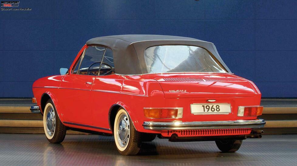 Karmann ließ in den 1960er-Jahren nicht locker und schuf 1968 sogar eine Cabrio-Variante des glücklosen VW 411. Aber auch dieses viersitzige Fahrzeug durfte nicht in Serie gehen. Vermutlich zu Recht, denn schon der normale 411 entwickelte zum Flop.