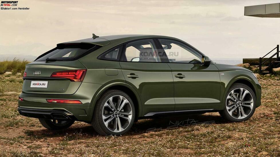 Audi bringt im Herbst 2020 ein Facelift des Q5. Das Mittelklasse-SUV bekommt einen breiteren Grill und eine neue Tagfahrlicht-Signatur sowie Rückleuchten mit OLED-Technik, bei denen der Käufer sich eines von drei Designs aussuchen kann - eine Weltpremiere.
Unter die Haube kommt zum Marktstart nur ein 2.0 TDI evo mit 204 PS. Zwei weitere PS-Varianten des 2.0 TDI, ein V6-TDI sowie zwei 2.0 TFSI und zwei Plug-in-Hybrid-Varianten sollen folgen. 
Ganz neu ist ein etwas schnittigerer Audi Q5 Sportback, der Ende September 2020 enthüllt wird. 
(Rendering: kolesa.ru)
