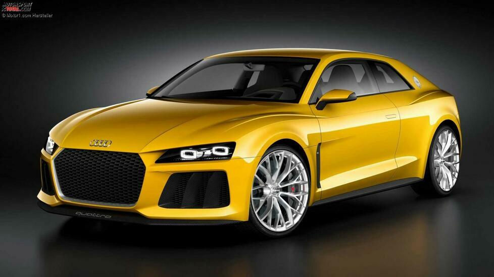 Nicht ein, sondern zwei Concept Cars zeigte Audi 2010 und 2013 zu den wichtigsten Jubiläen des Audi Quattro und Sport Quattro. Begleitet von Gerüchten, dass das Unternehmen bereit sei, den Mythos des Turbo-Allrad-Coupés in einer modernen Machart wieder aufleben zu lassen.
Dazu kam es nicht, obwohl beide auf einem absolut soliden technischen Fundament geboren wurden, der eine mit der Mechanik des RS 5, der andere mit einem 700 PS starken Hybridantrieb. Immerhin: Ein wenig von der Frontpartie sah man am Audi TT und R8 wieder.