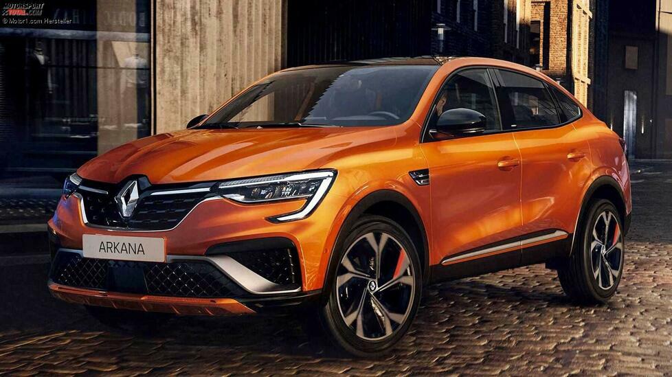 Der Renault Arkana startet im ersten Halbjahr 2021. Neben den bereits angekündigten Modellvarianten TCe 140 EDC und TCe 160 EDC wird es das 4,57 Meter lange Kompakt-SUV mit coupéhaften Formen auch als Vollhybridmodell Arkana E-Tech 140 geben.
Dank der hohen Rekuperationsleistung soll es im Stadtverkehr bis zu 80 Prozent der Wege rein elektrisch zurücklegen. Das System umfasst einen 1,6-Liter-Benziner, einen Elektromotor, eine Batterie mit 1,2 kWh Kapazität und ein Multi-Mode-Getriebe.