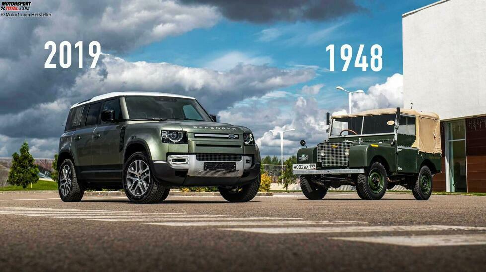 Zum Nachtisch lassen wir die Geschichte eines der legendärsten britischen Autos, des Land Rover Defender, Revue passieren. Obwohl das Original bis heute fast ununterbrochen vermarktet wird, wurde das Urmodell im Jahr 2016 (mit einigen Sondereditionen im Jahr 2018) eingestellt, um Platz für den neuen Defender zu machen, der 2019 debütierte.
Im Gegensatz zum Klassiker und all seinen Nachfolgern, die auf sehr rudimentäre Technik setzten, greift der aktuelle Defender auf ein Monocoque-Chassis und eine Einzelradaufhängung zurück, verfügt aber auch über eine Menge Technik im Dienste des Fahrers und des Offroad-Fahrens.