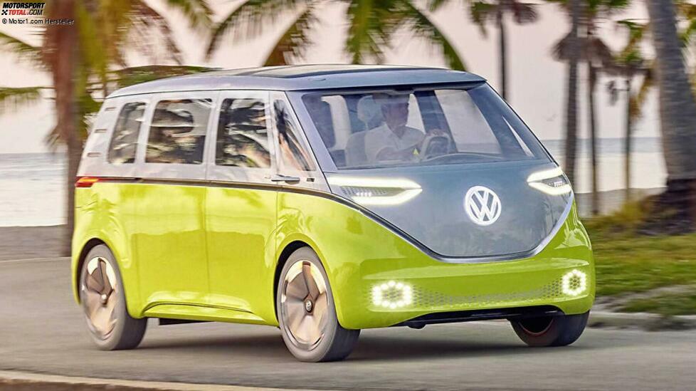 Und noch ein Comeback eines Klassikers, auf das wir sehnlichst warten: Die Studie ID.BUZZ geht 2022 endlich in Serie. Ihr Design zitiert offenkundig den T1, also die erste Generation des VW 