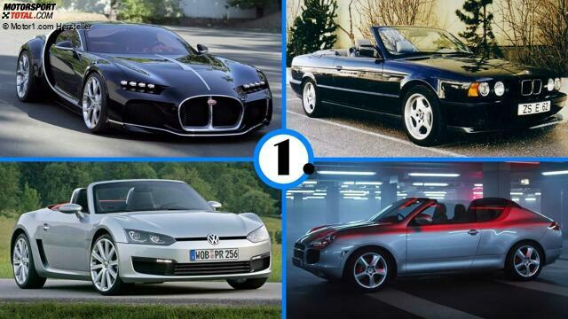 Ein BMW M5 Cabrio oder ein kleiner VW-Roadster wären was gewesen! Diese Autos standen kurz vor der Serienreife ...