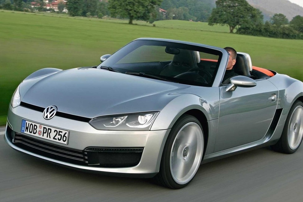 In den 2000er-Jahren sah die Zukunft für kompakte Roadster noch rosig aus - Mit dem Concept BlueSport zeigte der VW-Konzern seine Idee