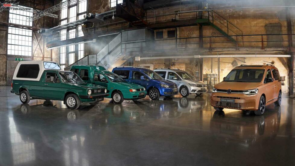 VW Caddy: Die fünf Generationen